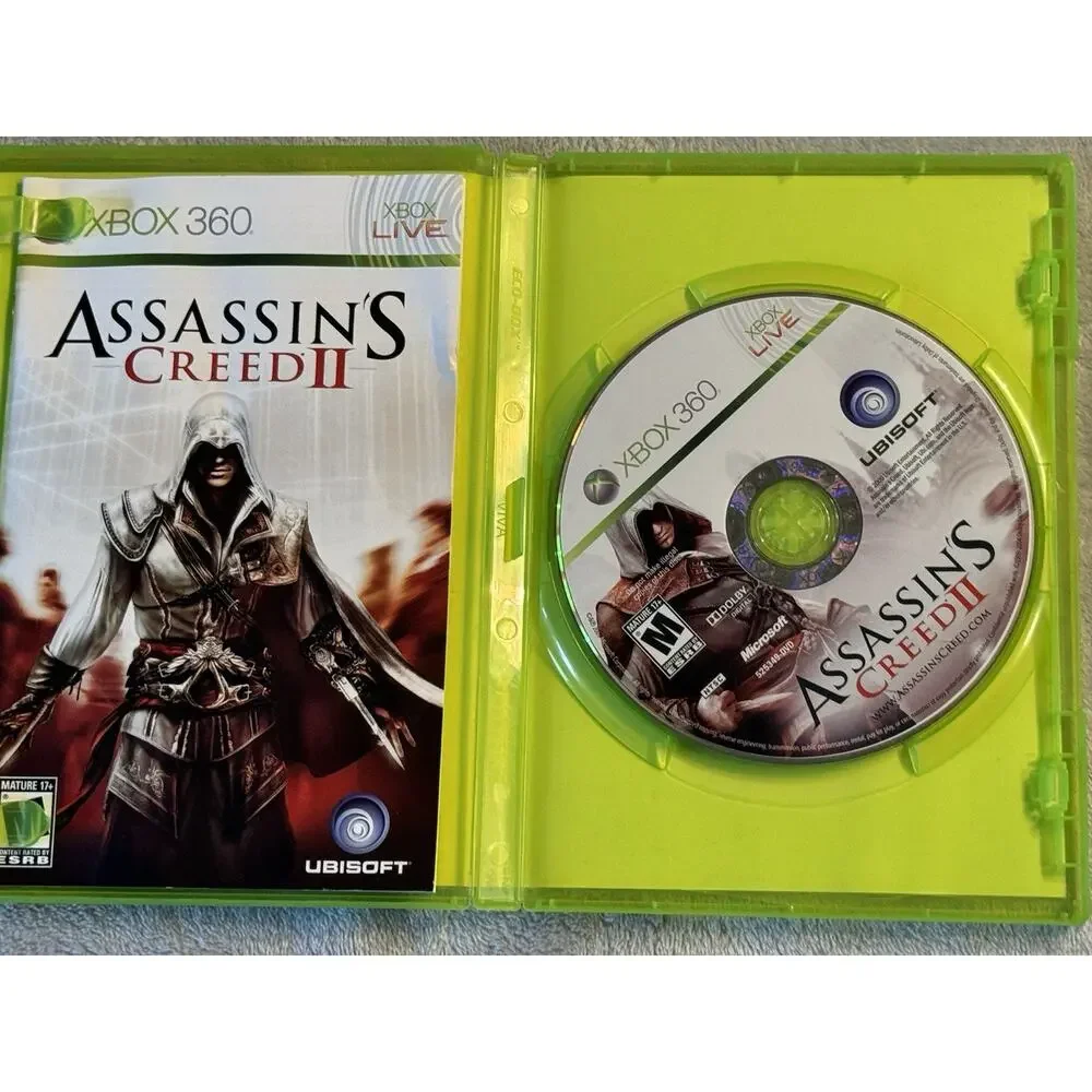 Lot Set Assassin's Creed II Xbox 360 Revelations Brotherhood Unity with Manuals